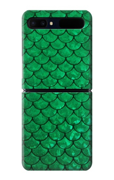 S2704 Green Fish Scale Pattern Graphic Case Cover Custodia per Samsung Galaxy Z Flip 5G