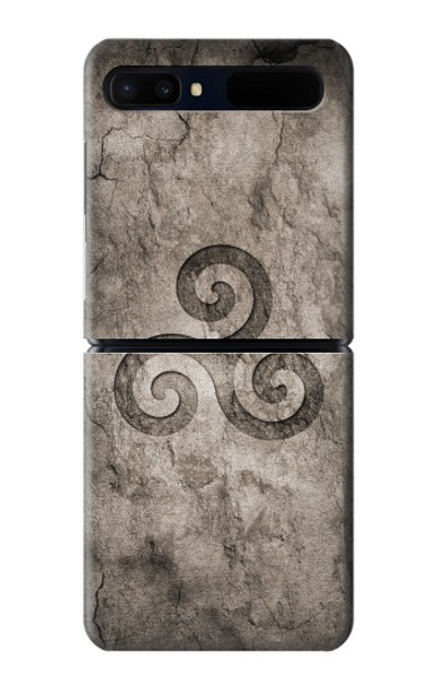 S2892 Triskele Symbol Stone Texture Case Cover Custodia per Samsung Galaxy Z Flip 5G