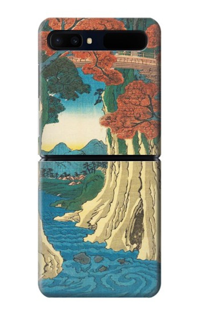 S3348 Utagawa Hiroshige The Monkey Bridge Case Cover Custodia per Samsung Galaxy Z Flip 5G