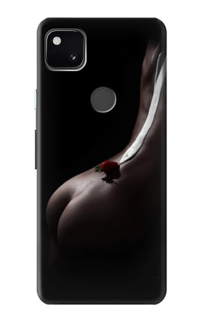 S0546 Sexy Cream Strawberry Case Cover Custodia per Google Pixel 4a