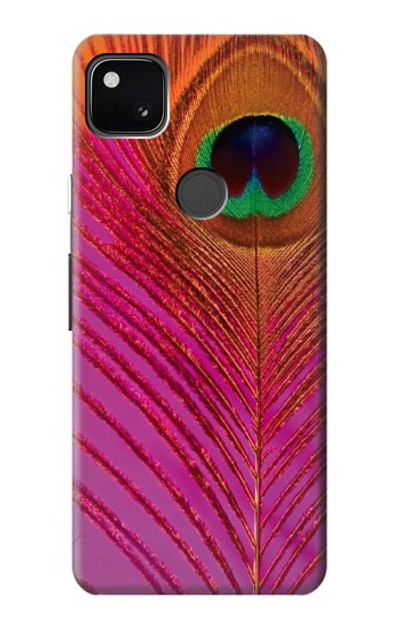 S3201 Pink Peacock Feather Case Cover Custodia per Google Pixel 4a