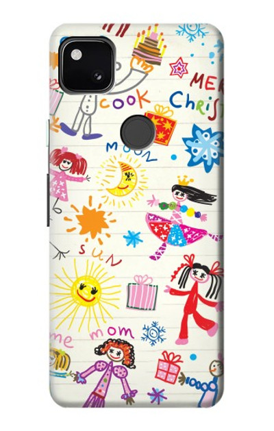 S3280 Kids Drawing Case Cover Custodia per Google Pixel 4a