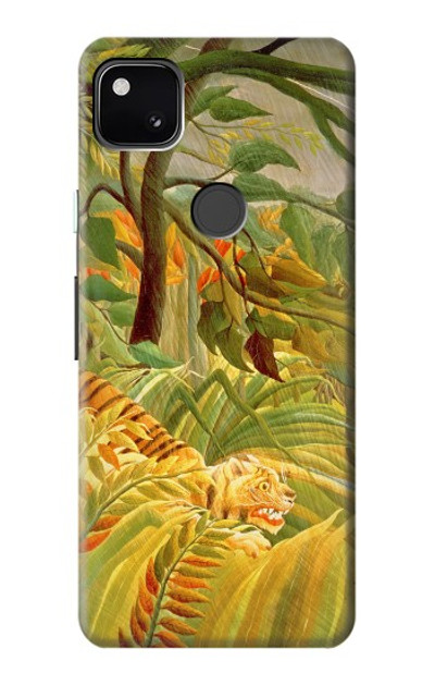 S3344 Henri Rousseau Tiger in a Tropical Storm Case Cover Custodia per Google Pixel 4a