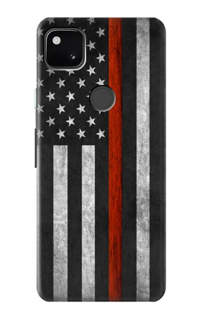 S3472 Firefighter Thin Red Line Flag Case Cover Custodia per Google Pixel 4a