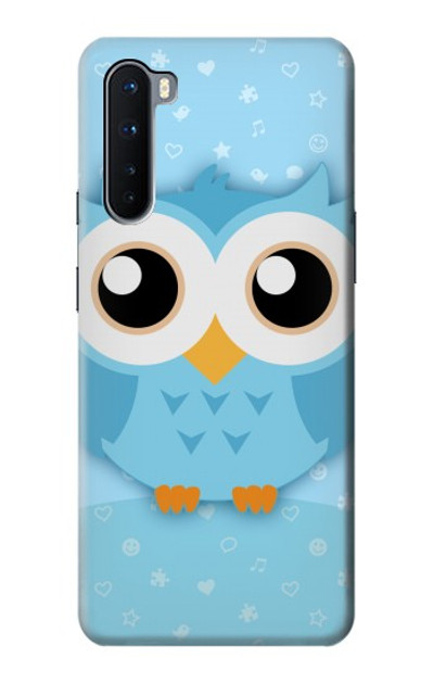S3029 Cute Blue Owl Case Cover Custodia per OnePlus Nord