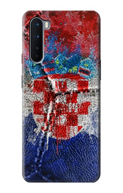 S3313 Croatia Flag Vintage Football Graphic Case Cover Custodia per OnePlus Nord