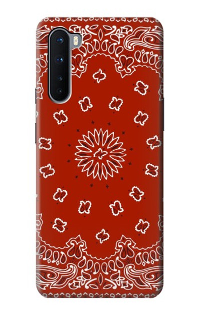 S3355 Bandana Red Pattern Case Cover Custodia per OnePlus Nord