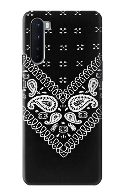 S3363 Bandana Black Pattern Case Cover Custodia per OnePlus Nord