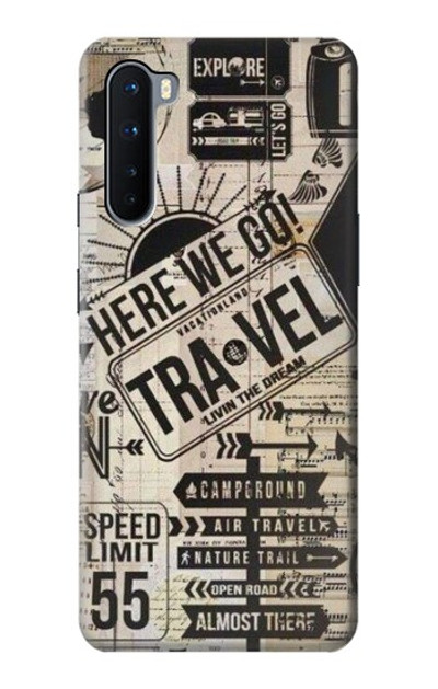S3441 Vintage Travel Case Cover Custodia per OnePlus Nord