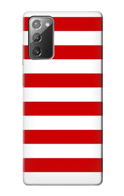 S2364 Red and White Striped Case Cover Custodia per Samsung Galaxy Note 20