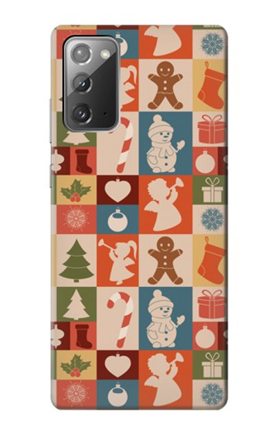S2854 Cute Xmas Pattern Case Cover Custodia per Samsung Galaxy Note 20