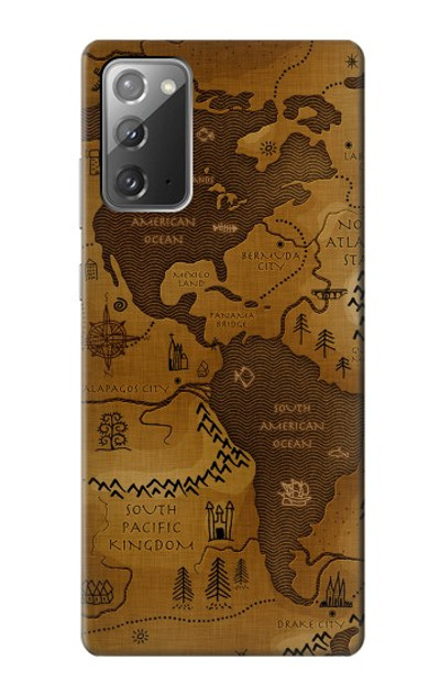 S2861 Antique World Map Case Cover Custodia per Samsung Galaxy Note 20