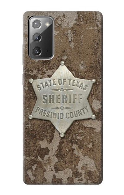 S2868 Texas Presidio County Sheriff Badge Case Cover Custodia per Samsung Galaxy Note 20