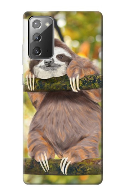 S3138 Cute Baby Sloth Paint Case Cover Custodia per Samsung Galaxy Note 20