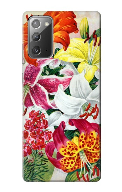 S3205 Retro Art Flowers Case Cover Custodia per Samsung Galaxy Note 20