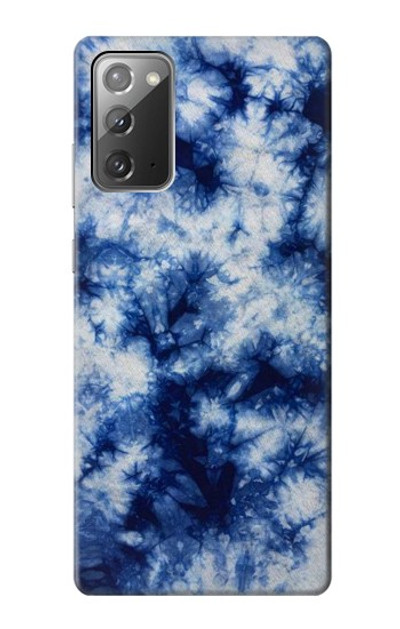 S3439 Fabric Indigo Tie Dye Case Cover Custodia per Samsung Galaxy Note 20