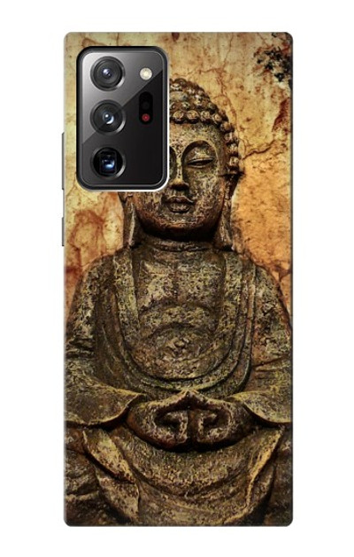 S0344 Buddha Rock Carving Case Cover Custodia per Samsung Galaxy Note 20 Ultra, Ultra 5G