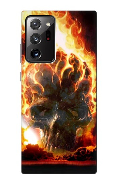 S0863 Hell Fire Skull Case Cover Custodia per Samsung Galaxy Note 20 Ultra, Ultra 5G