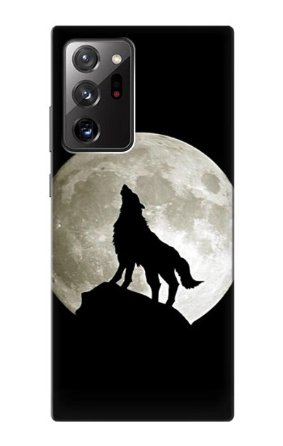 S1981 Wolf Howling at The Moon Case Cover Custodia per Samsung Galaxy Note 20 Ultra, Ultra 5G