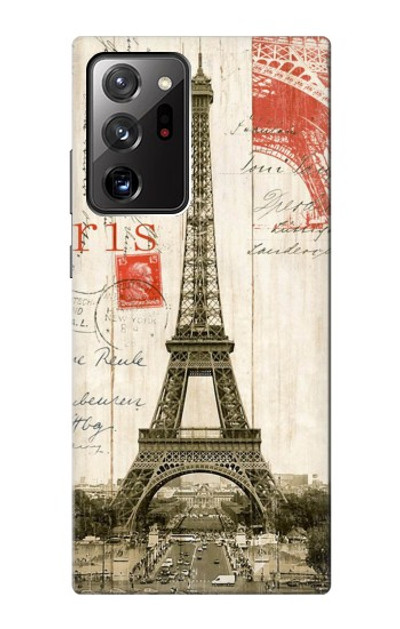 S2108 Eiffel Tower Paris Postcard Case Cover Custodia per Samsung Galaxy Note 20 Ultra, Ultra 5G