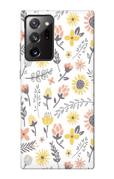 S2354 Pastel Flowers Pattern Case Cover Custodia per Samsung Galaxy Note 20 Ultra, Ultra 5G