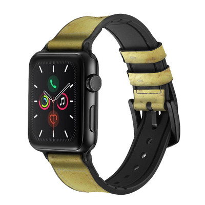 CA0102 Potato Leather & Silicone Smart Watch Band Strap For Apple Watch iWatch