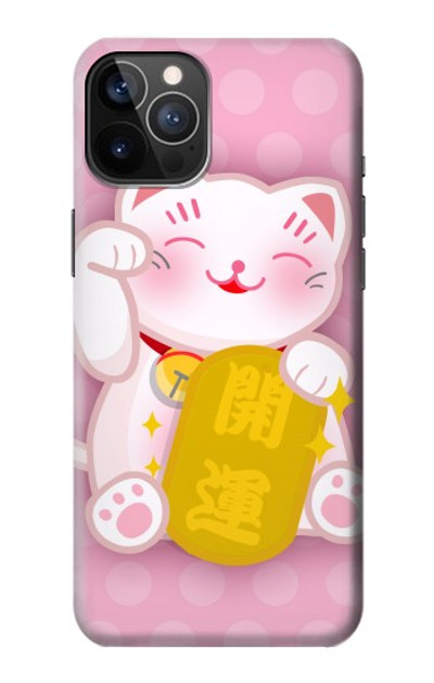 S3025 Pink Maneki Neko Lucky Cat Case Cover Custodia per iPhone 12, iPhone 12 Pro