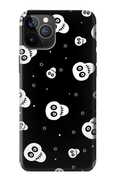 S3261 Smile Skull Halloween Pattern Case Cover Custodia per iPhone 12, iPhone 12 Pro