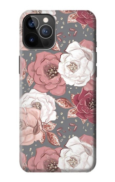 S3716 Rose Floral Pattern Case Cover Custodia per iPhone 12, iPhone 12 Pro