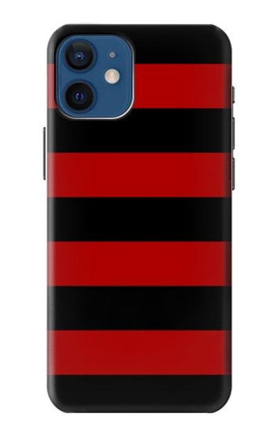 S2638 Black and Red Striped Case Cover Custodia per iPhone 12 mini