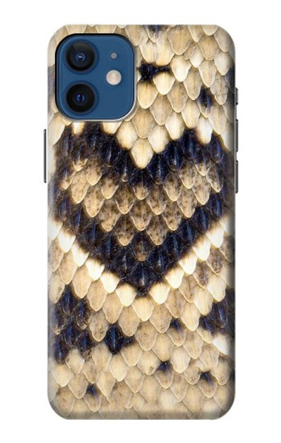 S3417 Diamond Rattle Snake Graphic Print Case Cover Custodia per iPhone 12 mini