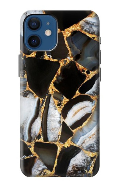 S3419 Gold Marble Graphic Print Case Cover Custodia per iPhone 12 mini