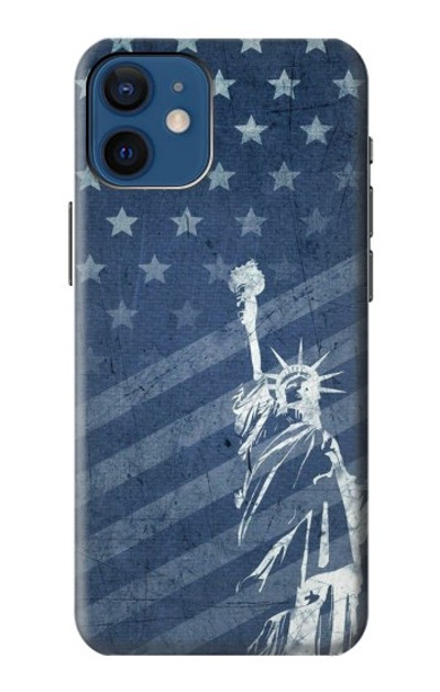 S3450 US Flag Liberty Statue Case Cover Custodia per iPhone 12 mini