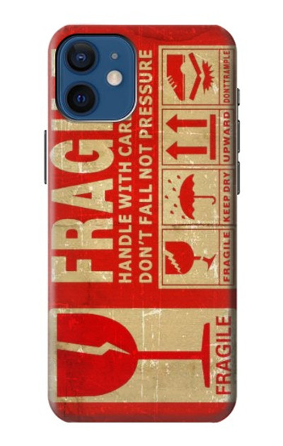 S3552 Vintage Fragile Label Art Case Cover Custodia per iPhone 12 mini