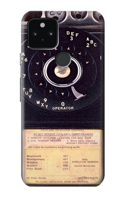 S0086 Payphone Vintage Case Cover Custodia per Google Pixel 5