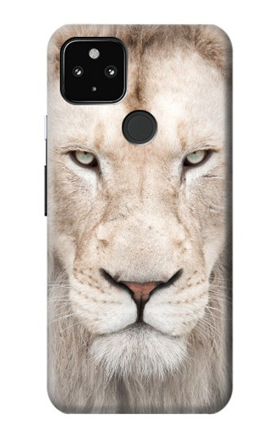 S2399 White Lion Face Case Cover Custodia per Google Pixel 4a 5G