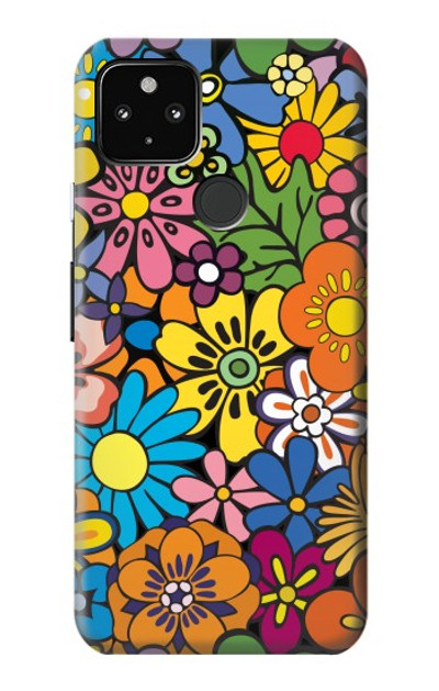 S3281 Colorful Hippie Flowers Pattern Case Cover Custodia per Google Pixel 4a 5G