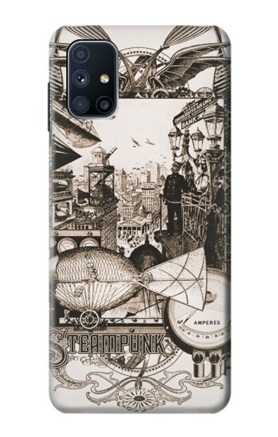 S1681 Steampunk Drawing Case Cover Custodia per Samsung Galaxy M51