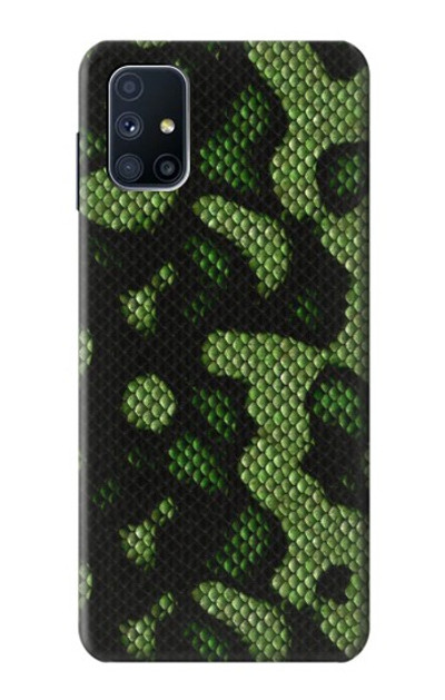 S2877 Green Snake Skin Graphic Printed Case Cover Custodia per Samsung Galaxy M51