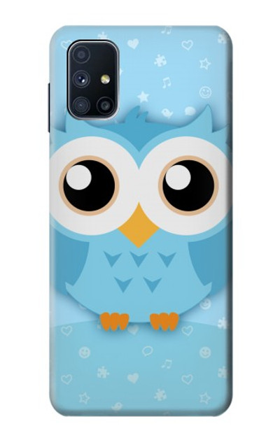 S3029 Cute Blue Owl Case Cover Custodia per Samsung Galaxy M51
