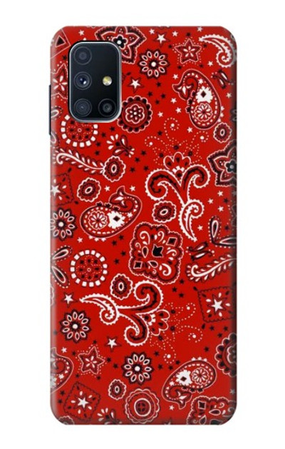 S3354 Red Classic Bandana Case Cover Custodia per Samsung Galaxy M51