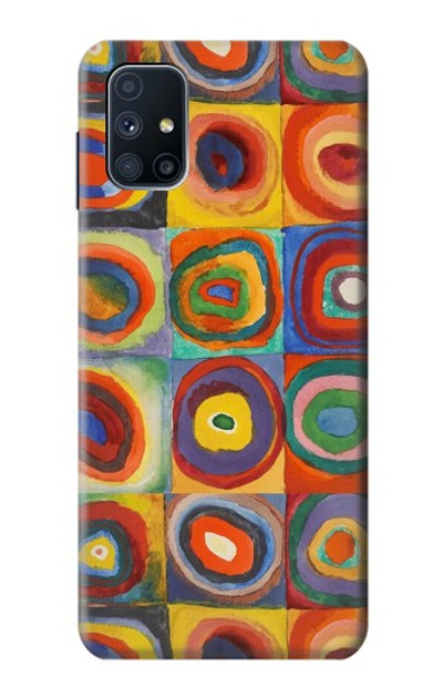 S3409 Squares Concentric Circles Case Cover Custodia per Samsung Galaxy M51