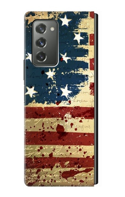 S2349 Old American Flag Case Cover Custodia per Samsung Galaxy Z Fold2 5G