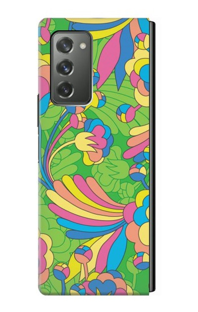 S3273 Flower Line Art Pattern Case Cover Custodia per Samsung Galaxy Z Fold2 5G