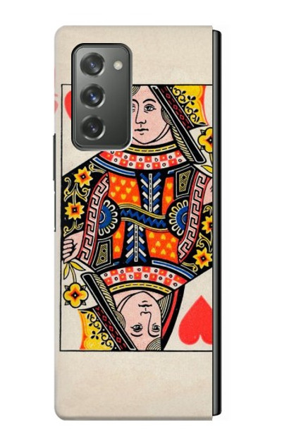 S3429 Queen Hearts Card Case Cover Custodia per Samsung Galaxy Z Fold2 5G