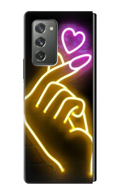 S3512 Cute Mini Heart Neon Graphic Case Cover Custodia per Samsung Galaxy Z Fold2 5G