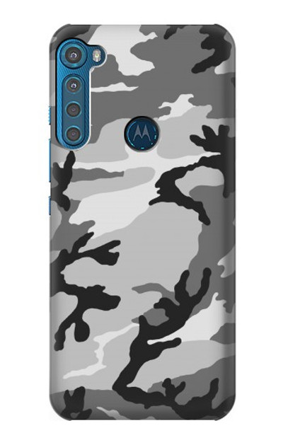 S1721 Snow Camouflage Graphic Printed Case Cover Custodia per Motorola One Fusion+