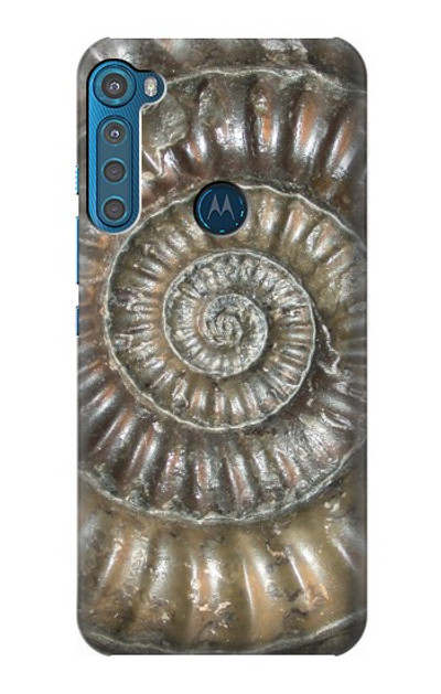 S1788 Ammonite Fossil Case Cover Custodia per Motorola One Fusion+