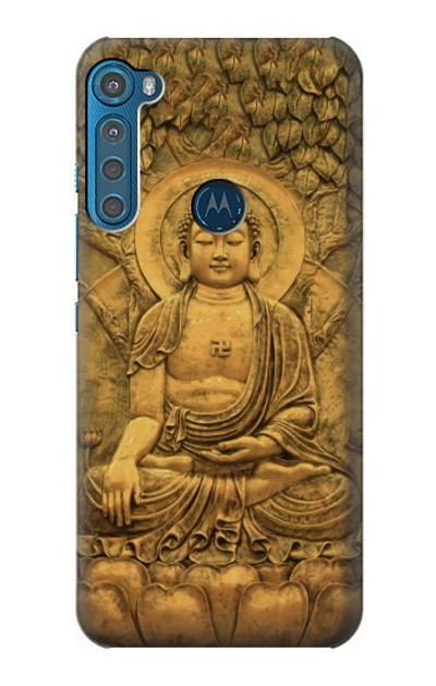 S2452 Buddha Bas Relief Art Graphic Printed Case Cover Custodia per Motorola One Fusion+