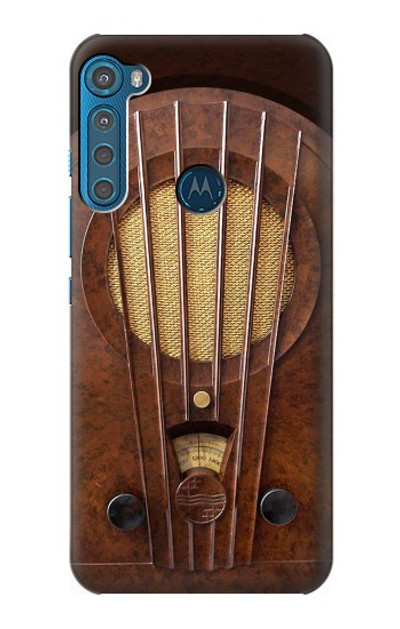 S2655 Vintage Bakelite Deco Radio Case Cover Custodia per Motorola One Fusion+